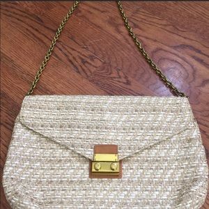 J. Crew woven envelope clutch style chain strap